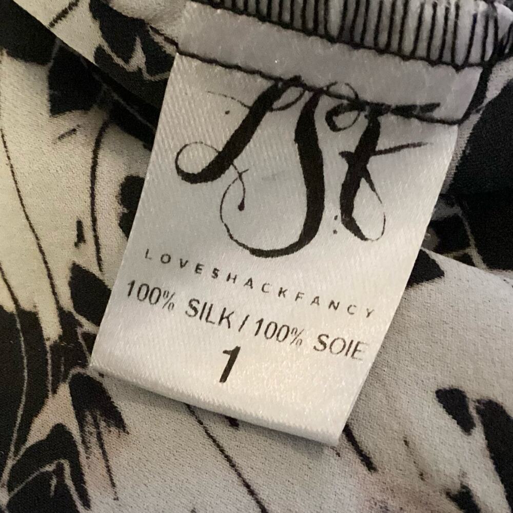 Love Shack Fancy Silk Feather Print Cropped Cami Tank Top 1 Small - Picture 5 of 6